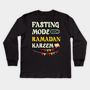 Ramadan Fasting Fashion On Happy Ramadan Muslims Holy Month Kids Long Sleeve T-Shirt